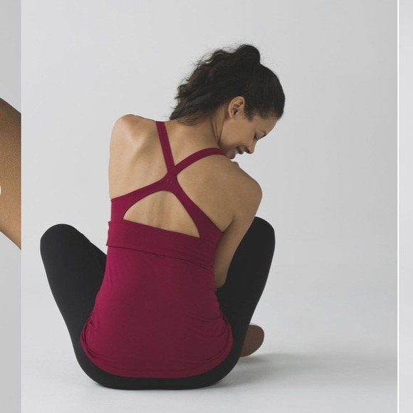 lululemon athletica Tops - Lululemon Wrap it Up Tank in Cranberry